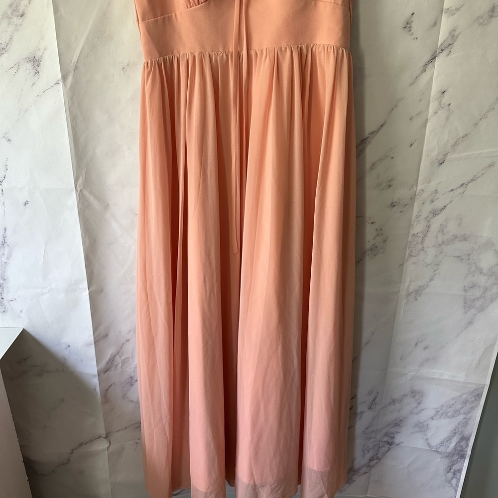 SHEIN - PEACH PINK FORMAL/BRIDESMAID MAXI DRESS WOMENS LARGE - Picture 12 of 13